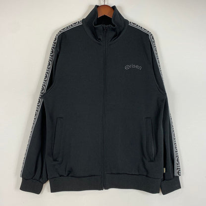 【中古品】【メンズ】 EVISEN SKATEBOARDS エヴィセンスケートボード E LOGO TRACK JACKET 25FW_JK08 ロゴ トラックジャケット ライトアウター ジャージ 142-260514-ko-03-tei サイズ：L カラー：ブラック 万代Net店
