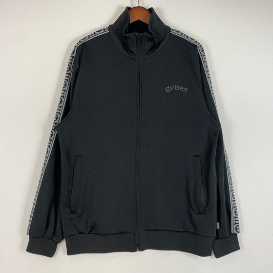【中古品】【メンズ】 EVISEN SKATEBOARDS エヴィセンスケートボード E LOGO TRACK JACKET 25FW_JK08 ロゴ トラックジャケット ライトアウター ジャージ 142-260514-ko-03-tei サイズ：L カラー：ブラック 万代Net店