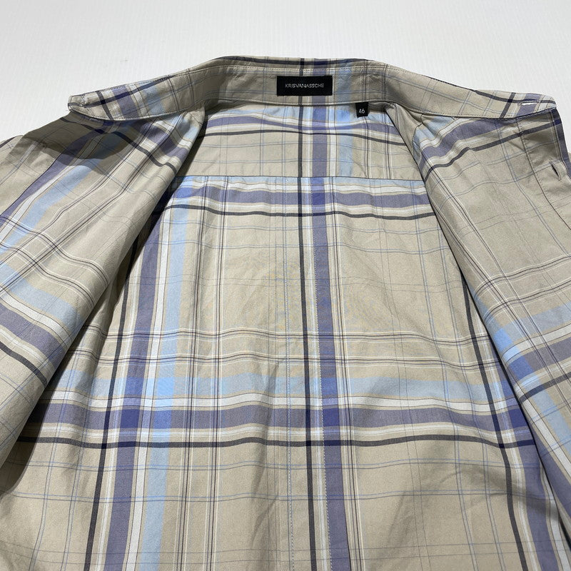 【中古品】【メンズ】 KRIS VAN ASSCHE クリス ヴァン アッシュ S/S SHIRT ショートスリーブ シャツ 半袖 トップス 141-260723-sa-12-tei サイズ：46 カラー：チェック 万代Net店
