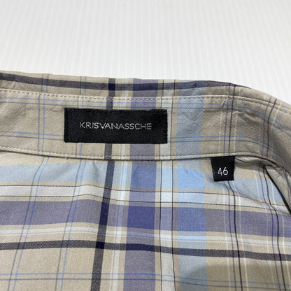 【中古品】【メンズ】 KRIS VAN ASSCHE クリス ヴァン アッシュ S/S SHIRT ショートスリーブ シャツ 半袖 トップス 141-260723-sa-12-tei サイズ：46 カラー：チェック 万代Net店