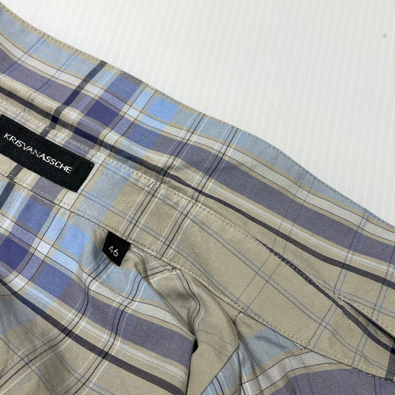 【中古品】【メンズ】 KRIS VAN ASSCHE クリス ヴァン アッシュ S/S SHIRT ショートスリーブ シャツ 半袖 トップス 141-260723-sa-12-tei サイズ：46 カラー：チェック 万代Net店