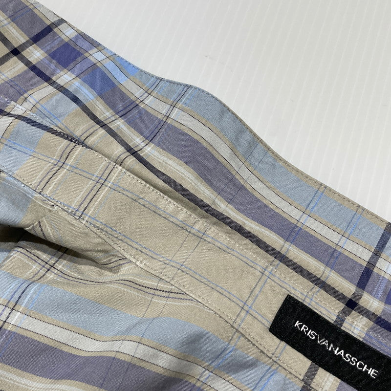 【中古品】【メンズ】 KRIS VAN ASSCHE クリス ヴァン アッシュ S/S SHIRT ショートスリーブ シャツ 半袖 トップス 141-260723-sa-12-tei サイズ：46 カラー：チェック 万代Net店