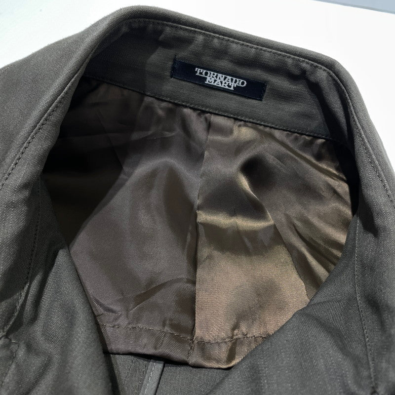 【中古品】【メンズ】 TORNADO MART トルネード マート COTTON TAILORED JACKET コットン テーラード ジャケット アウター 140-260807-sa-15-tei サイズ：M カラー：カーキ 万代Net店