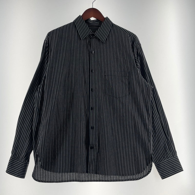 【中古品】【メンズ】 TIME IS ON タイムイズオン DOUBLE STRIPE REGULAR SHIRT T230-S023 ダブルストライプ レギュラー シャツ 長袖 トップス 147-260806-yo-17-tei カラー：ブラック 万代Net店