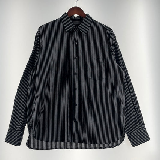 【中古品】【メンズ】 TIME IS ON タイムイズオン DOUBLE STRIPE REGULAR SHIRT T230-S023 ダブルストライプ レギュラー シャツ 長袖 トップス 147-260806-yo-17-tei カラー：ブラック 万代Net店