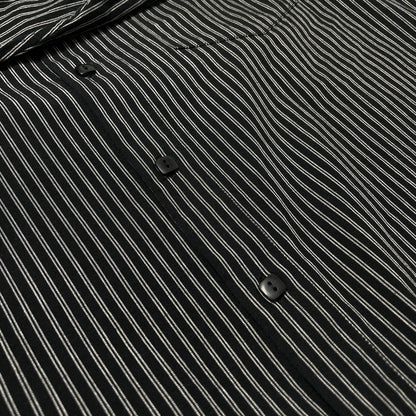 【中古品】【メンズ】 TIME IS ON タイムイズオン DOUBLE STRIPE REGULAR SHIRT T230-S023 ダブルストライプ レギュラー シャツ 長袖 トップス 147-260806-yo-17-tei カラー：ブラック 万代Net店