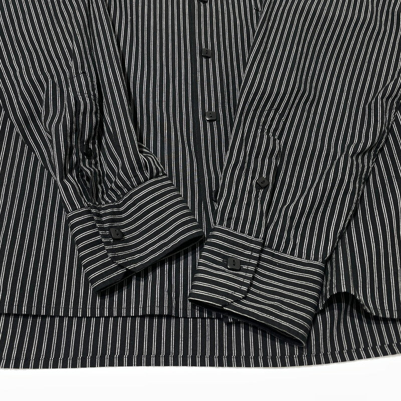 【中古品】【メンズ】 TIME IS ON タイムイズオン DOUBLE STRIPE REGULAR SHIRT T230-S023 ダブルストライプ レギュラー シャツ 長袖 トップス 147-260806-yo-17-tei カラー：ブラック 万代Net店
