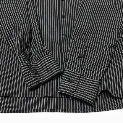 【中古品】【メンズ】 TIME IS ON タイムイズオン DOUBLE STRIPE REGULAR SHIRT T230-S023 ダブルストライプ レギュラー シャツ 長袖 トップス 147-260806-yo-17-tei カラー：ブラック 万代Net店