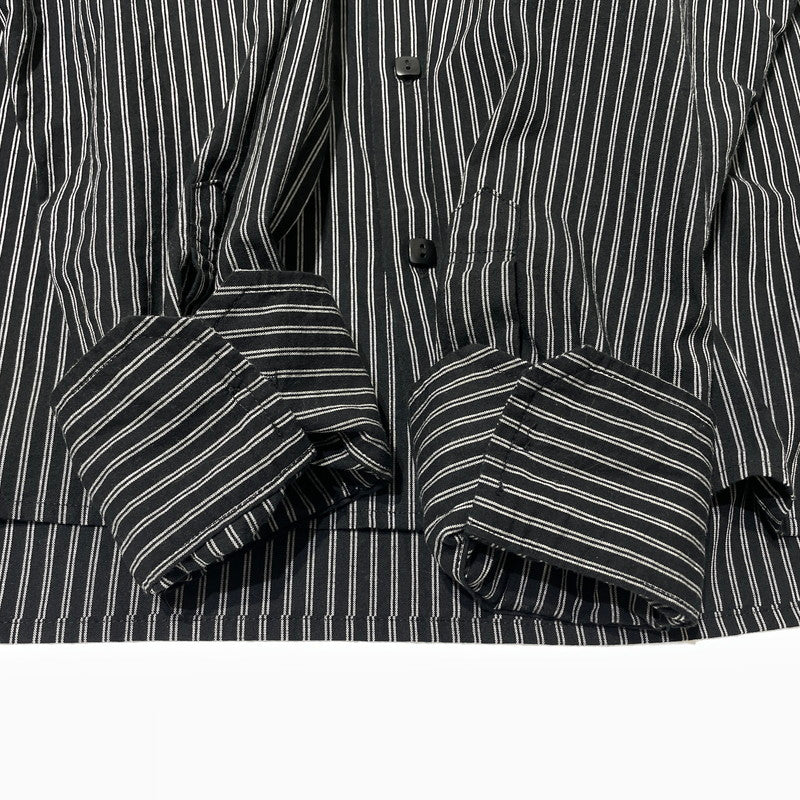 【中古品】【メンズ】 TIME IS ON タイムイズオン DOUBLE STRIPE REGULAR SHIRT T230-S023 ダブルストライプ レギュラー シャツ 長袖 トップス 147-260806-yo-17-tei カラー：ブラック 万代Net店