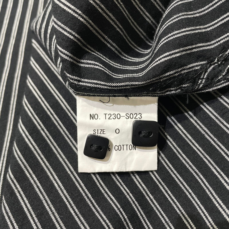 【中古品】【メンズ】 TIME IS ON タイムイズオン DOUBLE STRIPE REGULAR SHIRT T230-S023 ダブルストライプ レギュラー シャツ 長袖 トップス 147-260806-yo-17-tei カラー：ブラック 万代Net店