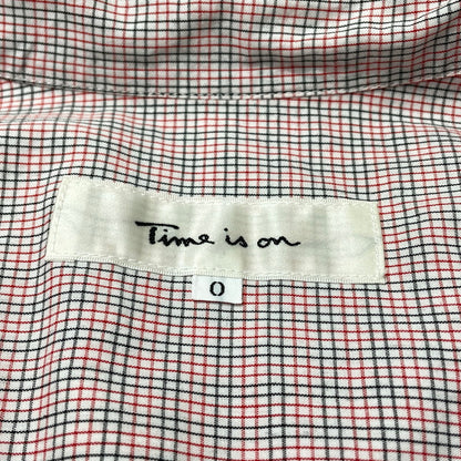 【中古品】【メンズ】 TIME IS ON タイムイズオン L/S CHECK SHIRT T230-S026 ロングスリーブ チェック シャツ 長袖 トップス 147-260806-yo-15-tei カラー：レッド 万代Net店