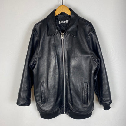 【中古品】【メンズ】 SCHOTT ショット × FREAKS STORE フリークスストア 別注 コラボ LAMB LEATHER RIDER JACKET 782-3250082 ラムレザー ライダース ジャケット アウター 145-260518-ks-10-tei サイズ：L カラー：ブラック 万代Net店