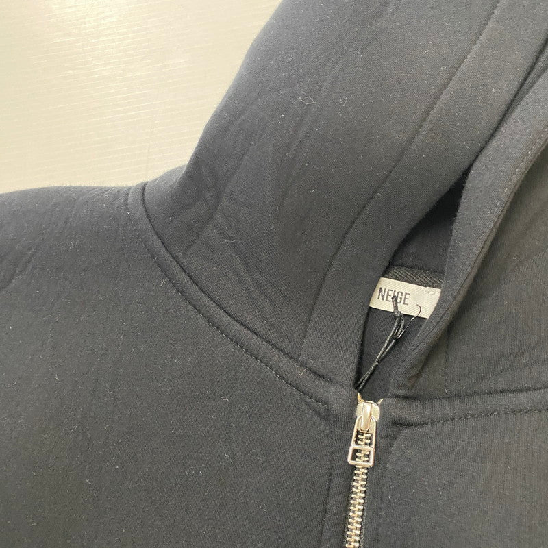 【中古品】【メンズ】 NEIGE ネージュ FOAM ZIP HOODIE フォーム ジップ パーカー トップス 147-260518-ks-13-tei サイズ：XS カラー：ブラック 万代Net店