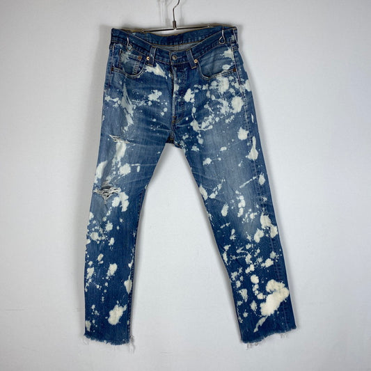 【中古品】【メンズ】 Levi's リーバイス BLEACHED DENIM PANTS ブリーチ デニムパンツ ボトムス ジーンズ Gパン ボタン裏刻印 252 156-260518-ks-24-tei カラー：インディゴ 万代Net店