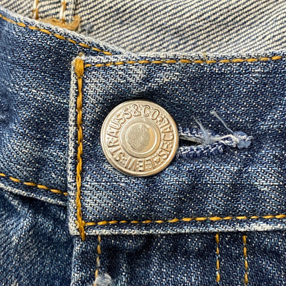 【中古品】【メンズ】 Levi's リーバイス BLEACHED DENIM PANTS ブリーチ デニムパンツ ボトムス ジーンズ Gパン ボタン裏刻印 252 156-260518-ks-24-tei カラー：インディゴ 万代Net店