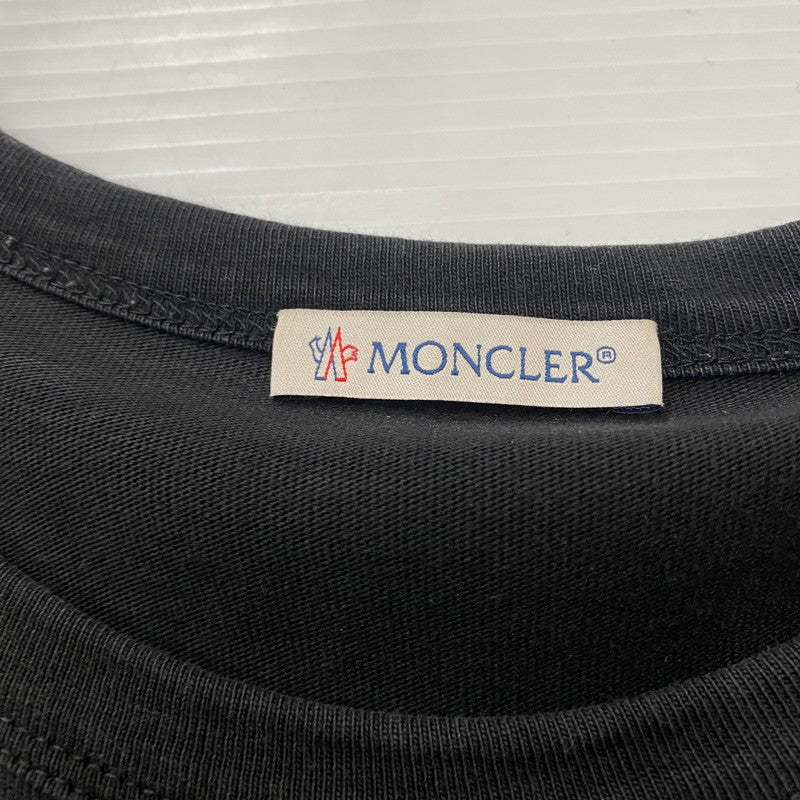 【中古品】【メンズ】 MONCLER モンクレール MAGLIA T-SHIRT G20918D00002 8390T マリア Tシャツ 長袖 トップス 141-260518-ks-01-tei サイズ：M カラー：ブラック 万代Net店