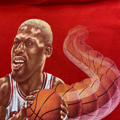 【中古品】【メンズ】 PROLAYER プロプレイヤー 90's DENIS RODMAN TEE 90年代 デニスロッドマン Tシャツ 半袖 トップス 145-260518-ks-04-tei サイズ：M カラー：レッド 万代Net店