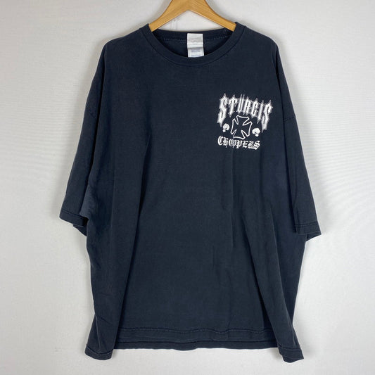 【中古品】【メンズ】 00's Sturgis Choppers Graphic T-Shirt 00年代 スタージス・チョッパーズ グラフィック Tシャツ 半袖 トップス 145-260518-ks-03-tei サイズ：4XL カラー：ブラック 万代Net店