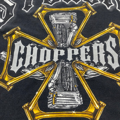 【中古品】【メンズ】 00's Sturgis Choppers Graphic T-Shirt 00年代 スタージス・チョッパーズ グラフィック Tシャツ 半袖 トップス 145-260518-ks-03-tei サイズ：4XL カラー：ブラック 万代Net店