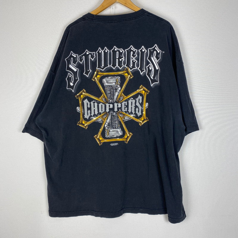 【中古品】【メンズ】 00's Sturgis Choppers Graphic T-Shirt 00年代 スタージス・チョッパーズ グラフィック Tシャツ 半袖 トップス 145-260518-ks-03-tei サイズ：4XL カラー：ブラック 万代Net店