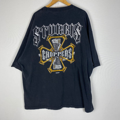 【中古品】【メンズ】 00's Sturgis Choppers Graphic T-Shirt 00年代 スタージス・チョッパーズ グラフィック Tシャツ 半袖 トップス 145-260518-ks-03-tei サイズ：4XL カラー：ブラック 万代Net店