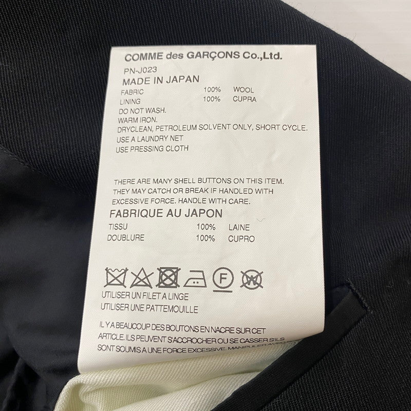【中古品】【メンズ】 COMME des GARCONS HOMME PLUS コムデギャルソン オムプリュス 24AW BUTTON TAILORED JACKET PN-J023 ボタン テーラードジャケット ライトアウター 140-260518-ks-17-tei サイズ：S カラー：ブラック 万代Net店