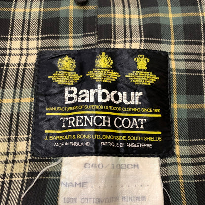 【現状渡し品】【メンズ】 Barbour バブアー 90'S TRENCH COAT 90年代 トレンチ コート アウター ロングコート 141-260524-ko-15-tei サイズ：C40/102cm カラー：カーキ 万代Net店