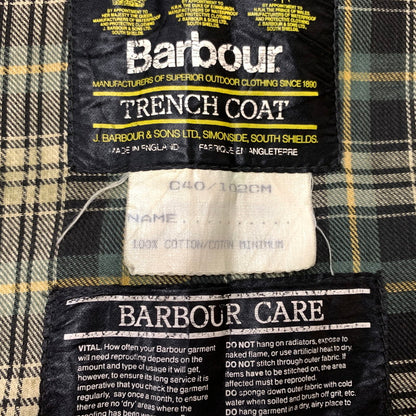 【現状渡し品】【メンズ】 Barbour バブアー 90'S TRENCH COAT 90年代 トレンチ コート アウター ロングコート 141-260524-ko-15-tei サイズ：C40/102cm カラー：カーキ 万代Net店
