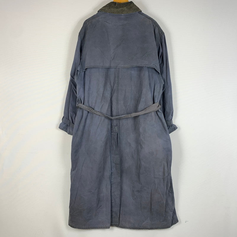 【ジャンク品】【メンズ】 Barbour バブアー TRENCH COAT A605 トレンチコート アウター ロングコート 141-260524-ko-16-tei サイズ：C44/112cm カラー：ネイビー 万代Net店
