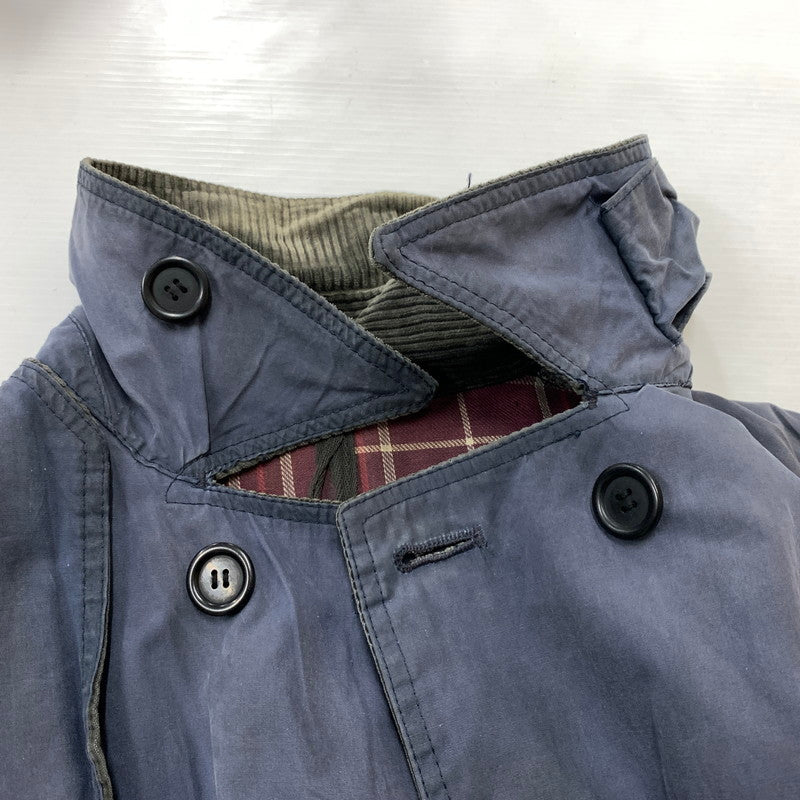 【ジャンク品】【メンズ】 Barbour バブアー TRENCH COAT A605 トレンチコート アウター ロングコート 141-260524-ko-16-tei サイズ：C44/112cm カラー：ネイビー 万代Net店