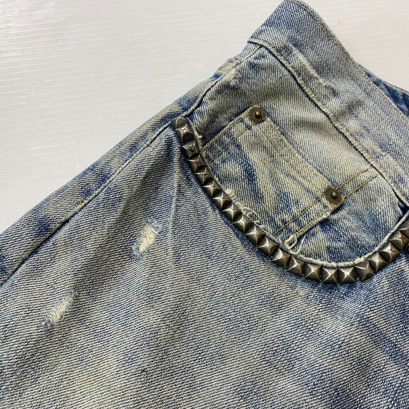 【中古品】【メンズ】 HYSTERIC GLAMOUR ヒステリックグラマー STUDDED DENIM PANTS スタッズ デニムパンツ ボトムス 152-260530-yo-03-tei サイズ：30 カラー：インディゴ 万代Net店