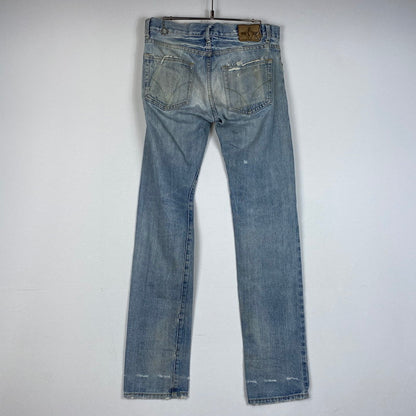 【中古品】【メンズ】 HYSTERIC GLAMOUR ヒステリックグラマー STUDDED DENIM PANTS スタッズ デニムパンツ ボトムス 152-260530-yo-03-tei サイズ：30 カラー：インディゴ 万代Net店