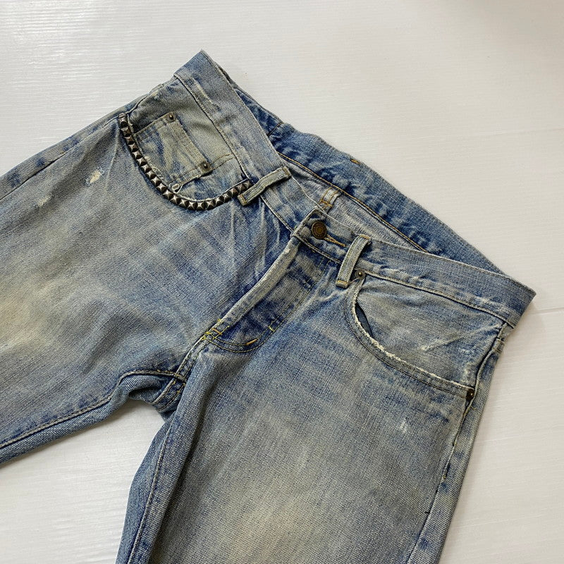 【中古品】【メンズ】 HYSTERIC GLAMOUR ヒステリックグラマー STUDDED DENIM PANTS スタッズ デニムパンツ ボトムス 152-260530-yo-03-tei サイズ：30 カラー：インディゴ 万代Net店