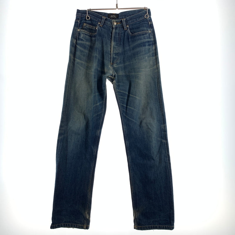 【現状渡し品】【メンズ】 A.P.C. アーペーセー 90's~ BUTTON FLY DENIM PANTS 90年代~ ボタンフライ デニムパンツ ボトムス ジーンズ イーストバイウエスト期 152-260720-ko-23-tei サイズ：30 カラー：インディゴ 万代Net店