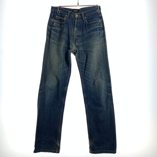 【現状渡し品】【メンズ】 A.P.C. アーペーセー 90's~ BUTTON FLY DENIM PANTS 90年代~ ボタンフライ デニムパンツ ボトムス ジーンズ イーストバイウエスト期 152-260720-ko-23-tei サイズ：30 カラー：インディゴ 万代Net店