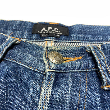 【現状渡し品】【メンズ】 A.P.C. アーペーセー 90's~ BUTTON FLY DENIM PANTS 90年代~ ボタンフライ デニムパンツ ボトムス ジーンズ イーストバイウエスト期 152-260720-ko-23-tei サイズ：30 カラー：インディゴ 万代Net店