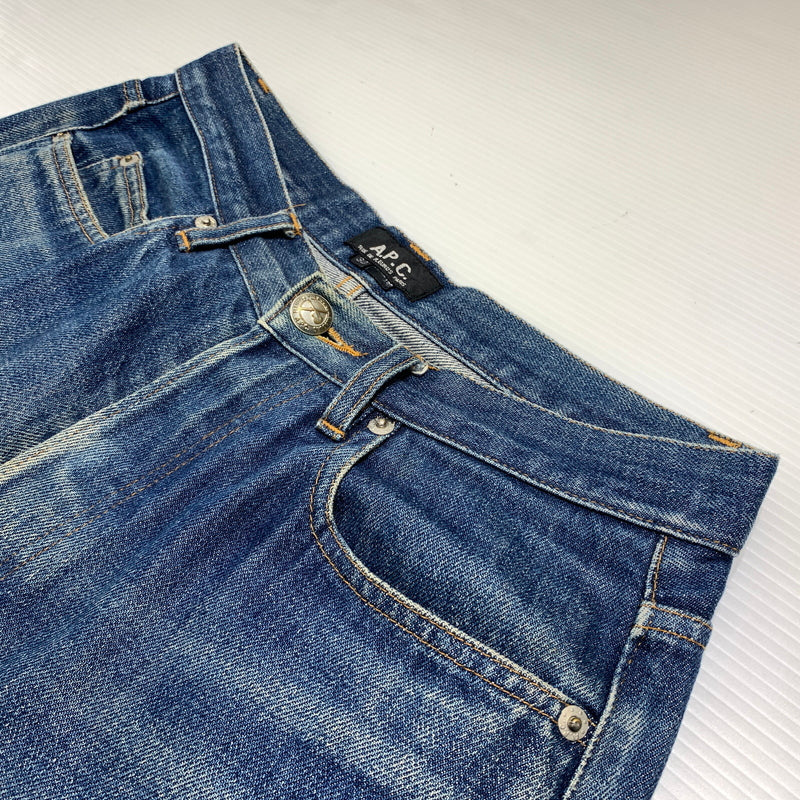 【現状渡し品】【メンズ】 A.P.C. アーペーセー 90's~ BUTTON FLY DENIM PANTS 90年代~ ボタンフライ デニムパンツ ボトムス ジーンズ イーストバイウエスト期 152-260720-ko-23-tei サイズ：30 カラー：インディゴ 万代Net店