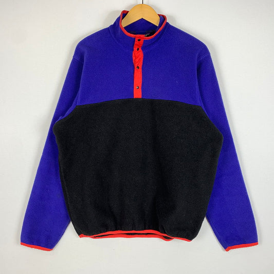 【現状渡し品】【メンズ】 patagonia パタゴニア 80-90's SYNCHILLA SNAP-T TWO-TONE VINTAGE 80-90年代 シンチラ スナップT ツートンカラー ライトアウター フリースジャケット ヴィンテージ 144-260524-ko-12-tei サイズ：L カラー：ブルー×ブラック 万代Net店