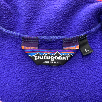 【現状渡し品】【メンズ】 patagonia パタゴニア 80-90's SYNCHILLA SNAP-T TWO-TONE VINTAGE 80-90年代 シンチラ スナップT ツートンカラー ライトアウター フリースジャケット ヴィンテージ 144-260524-ko-12-tei サイズ：L カラー：ブルー×ブラック 万代Net店