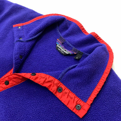 【現状渡し品】【メンズ】 patagonia パタゴニア 80-90's SYNCHILLA SNAP-T TWO-TONE VINTAGE 80-90年代 シンチラ スナップT ツートンカラー ライトアウター フリースジャケット ヴィンテージ 144-260524-ko-12-tei サイズ：L カラー：ブルー×ブラック 万代Net店