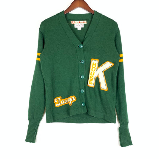 【現状渡し品】【メンズ】 LASLEY KNITTING CO. ラスレイニッティング LETTERED CARDIGAN VINTAGE レタード カーディガン トップス ニット ヴィンテージ 145-260524-ko-14-tei サイズ：不明 カラー：グリーン 万代Net店