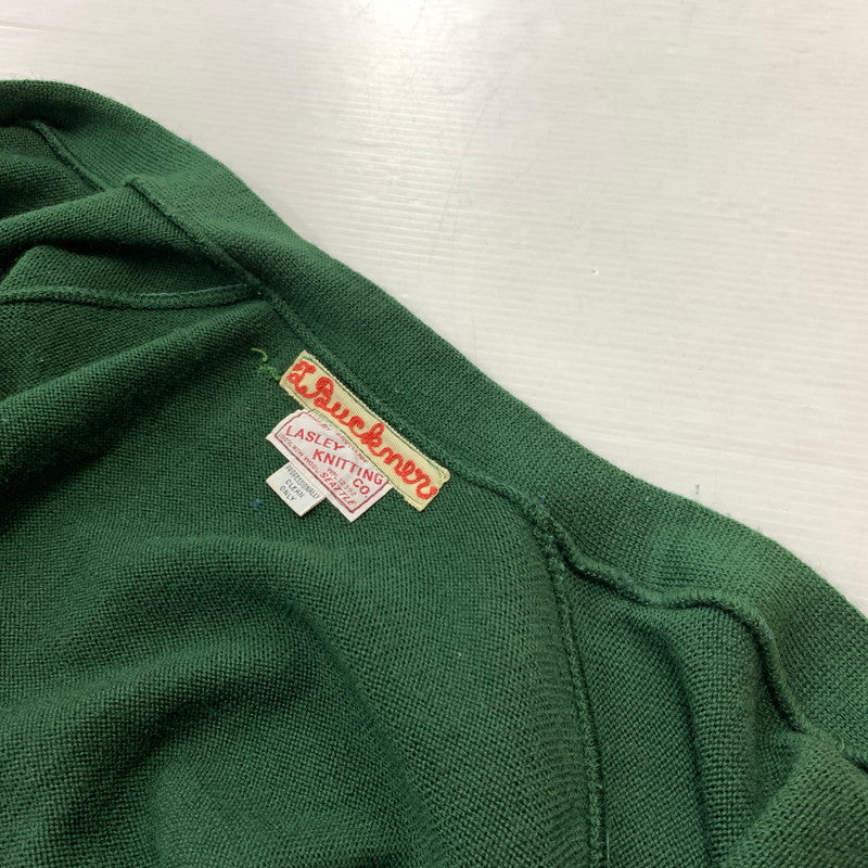 【現状渡し品】【メンズ】 LASLEY KNITTING CO. ラスレイニッティング LETTERED CARDIGAN VINTAGE レタード カーディガン トップス ニット ヴィンテージ 145-260524-ko-14-tei サイズ：不明 カラー：グリーン 万代Net店