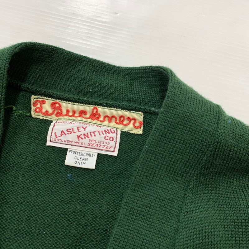 【現状渡し品】【メンズ】 LASLEY KNITTING CO. ラスレイニッティング LETTERED CARDIGAN VINTAGE レタード カーディガン トップス ニット ヴィンテージ 145-260524-ko-14-tei サイズ：不明 カラー：グリーン 万代Net店