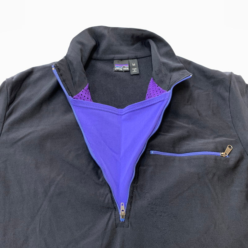【現状渡し品】【メンズ】 patagonia パタゴニア HALF ZIP SOFTSHELL TOP 24611 ハーフジップ ソフトシェル トップ トップス 長袖 144-260524-ko-13-tei サイズ：M カラー：ブラック 万代Net店