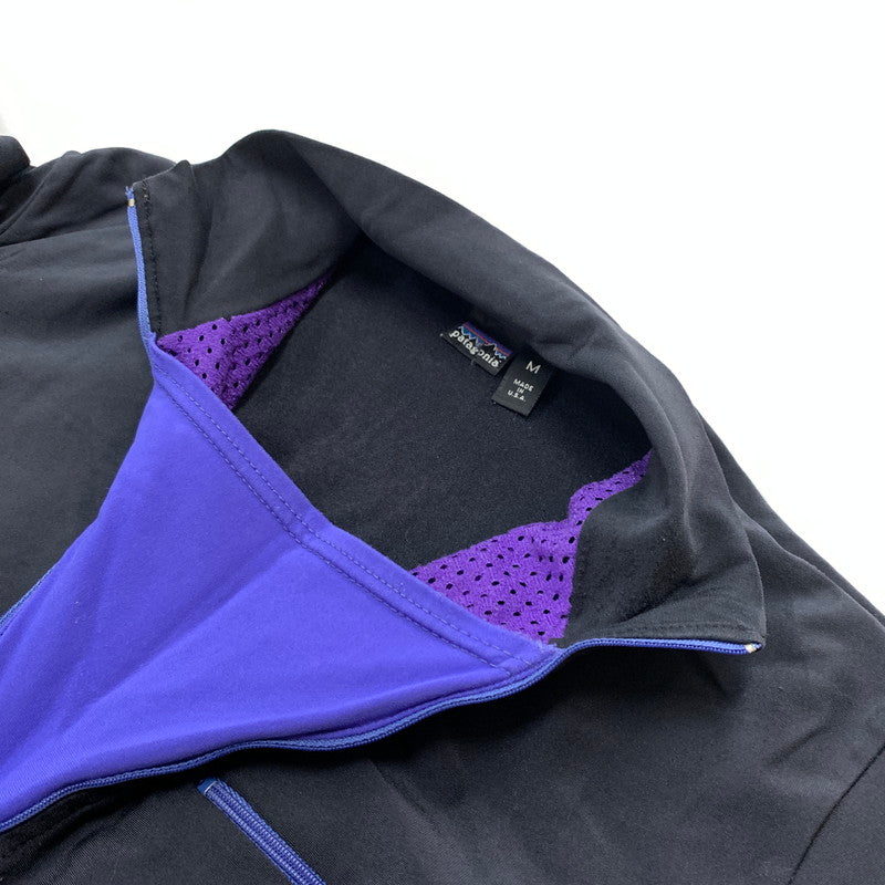 【現状渡し品】【メンズ】 patagonia パタゴニア HALF ZIP SOFTSHELL TOP 24611 ハーフジップ ソフトシェル トップ トップス 長袖 144-260524-ko-13-tei サイズ：M カラー：ブラック 万代Net店