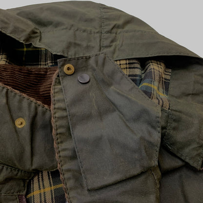【ジャンク品】【メンズ】 Barbour バブアー SPEY JACKET VINTAGE A130 スペイ ジャケット アウター ヴィンテージ 141-260524-ko-21-tei サイズ：M カラー：カーキ 万代Net店