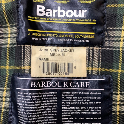 【ジャンク品】【メンズ】 Barbour バブアー SPEY JACKET VINTAGE A130 スペイ ジャケット アウター ヴィンテージ 141-260524-ko-21-tei サイズ：M カラー：カーキ 万代Net店
