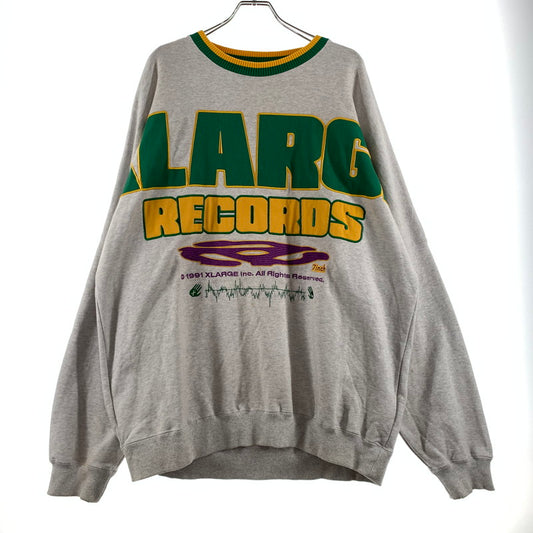 【中古品】【メンズ】 X-LARGE エクストララージ LOGO CREWNECK SWEAT 101223012013 ロゴ クルーネック スウェット 長袖 トップス トレーナー 142-260703-yo-15-tei サイズ：XL カラー：グレー 万代Net店