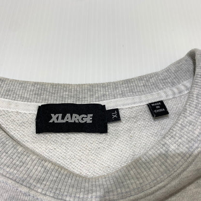 【中古品】【メンズ】 X-LARGE エクストララージ COLLEGE LOGO CREWNECK SWEAT 101223012003 カレッジロゴ クルーネック スウェット 長袖 トップス トレーナー 142-260703-yo-17-tei サイズ：XL カラー：グレー 万代Net店