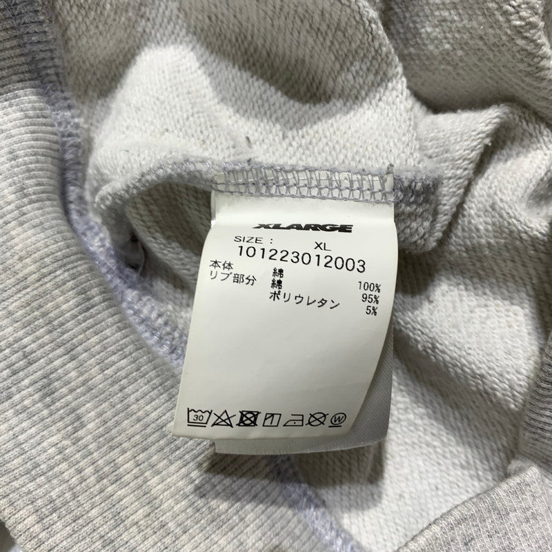 【中古品】【メンズ】 X-LARGE エクストララージ COLLEGE LOGO CREWNECK SWEAT 101223012003 カレッジロゴ クルーネック スウェット 長袖 トップス トレーナー 142-260703-yo-17-tei サイズ：XL カラー：グレー 万代Net店